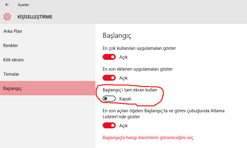 windows-10-başlat-ayarları